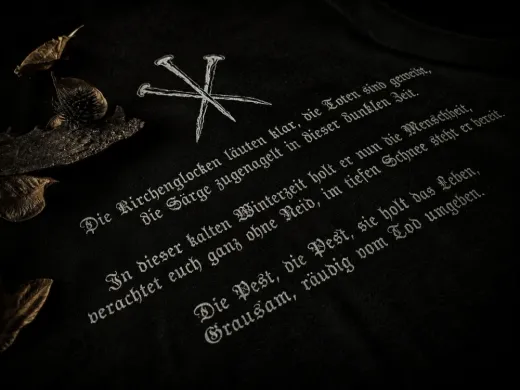 DER PESTBOTE - T-Shirt "Grausam, räudig vom Tod umgeben" Size L