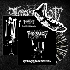 TODESSOG - Hateful Night Of Desecration Splatter Vinyl Bones & Cross